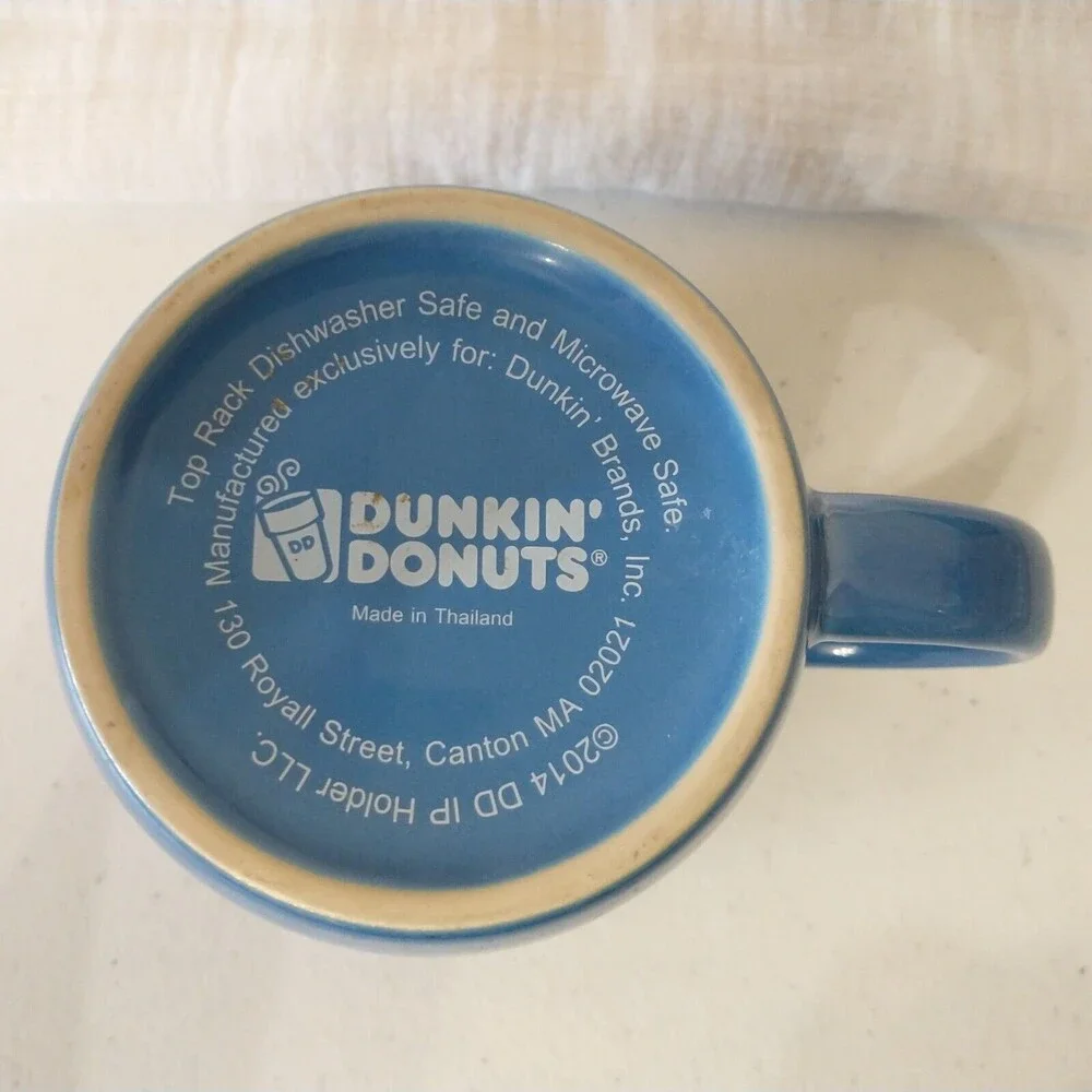 Dunkin Donuts 2014 Blue Lustre Coffee Mug